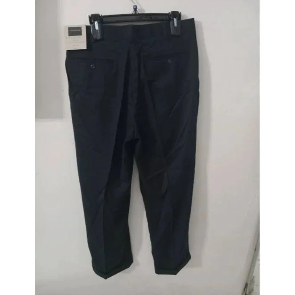 Covington Men's Flat Front Suit Pants, Size 30x30, Black